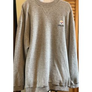 Mens Grey long sleeve fleece feel material shirt